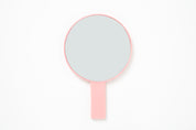 Round Hand Glitter Mirror 'Adorable' Babichon (Pink)