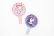 Round Hand Glitter Mirror 'My Lovely Day' Babichon (Purple)