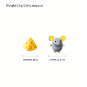 Earrings Mouse & Cheese