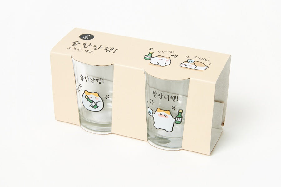 Mini Soju Glass Set: Hamster (75ml)