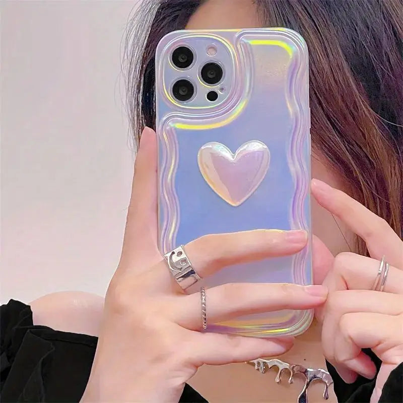 iPhone Case Matte Silver Heart