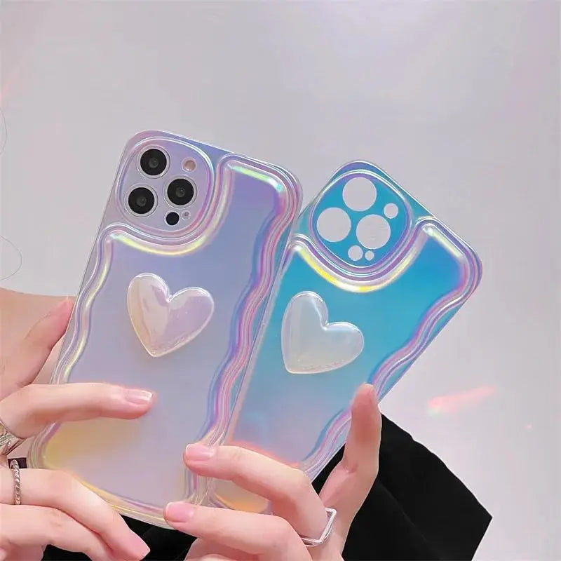 iPhone Case Matte Silver Heart