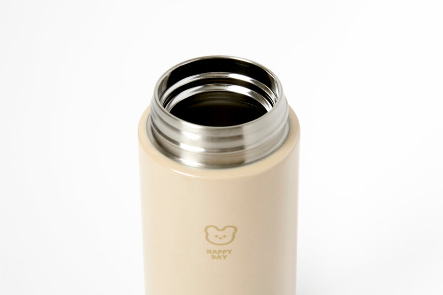 Button Tumbler (450ml) - Beige Bear