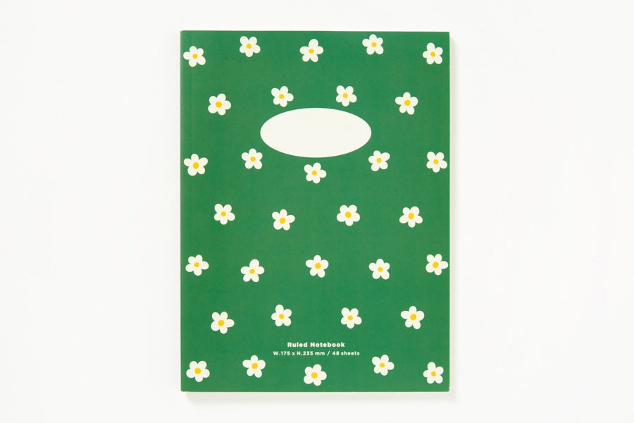 Green Daisy Notebook