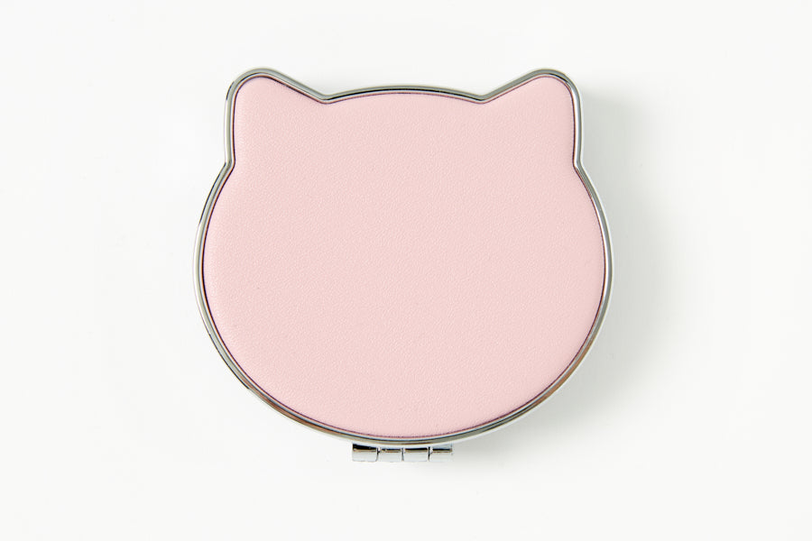 Pink Cat Compact Glitter Mirror