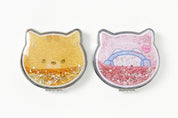 Pink Cat Compact Glitter Mirror