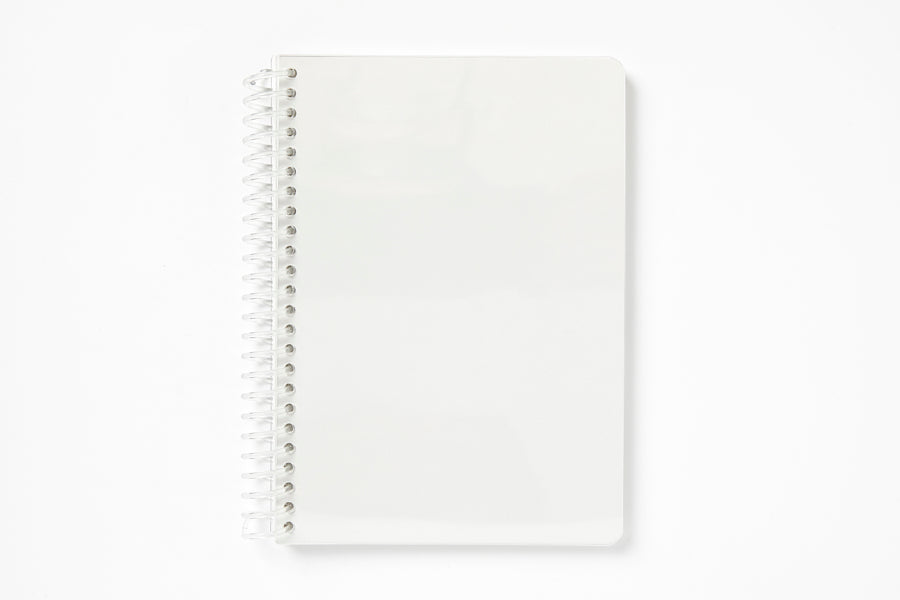 Transparent Cover Spiral Notebook - Heart Bear