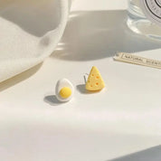 Earrings Cheese & Egg