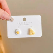 Earrings Cheese & Egg