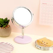 Round Standing Desk Mirror (Glitter Cat)