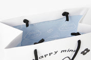 Gift Bag - 'Happy Mind' Cat (Black and White)