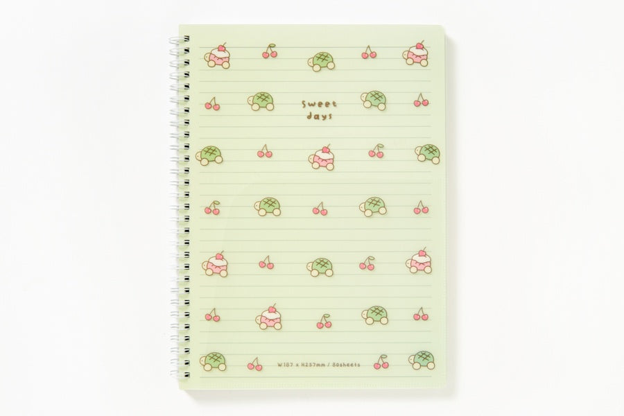 Pocket Spring Note - Cherry Turtle