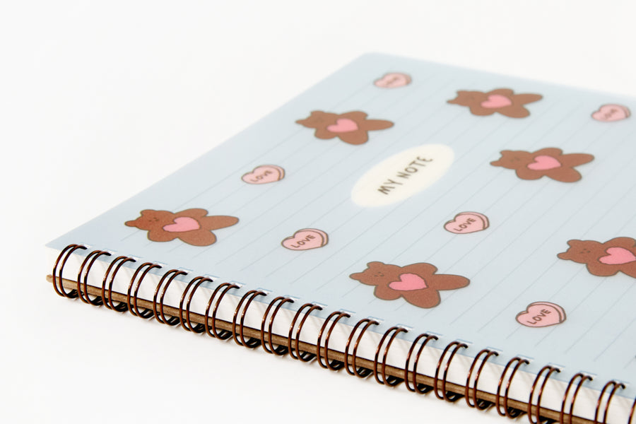 Spring Notebook - Heart Bear