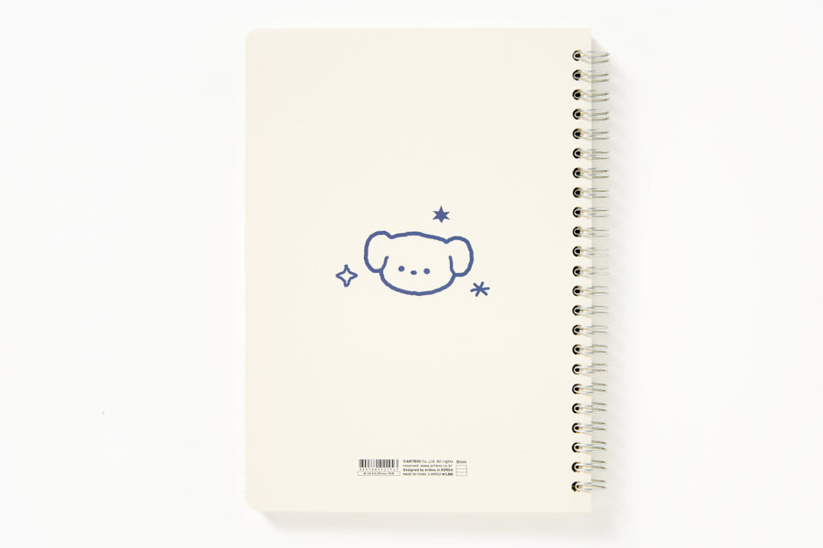 A5 Spring Notebook - Puppy (Ivory)