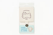 Hand Mirror & Comb 'Always Be Happy' - Cat