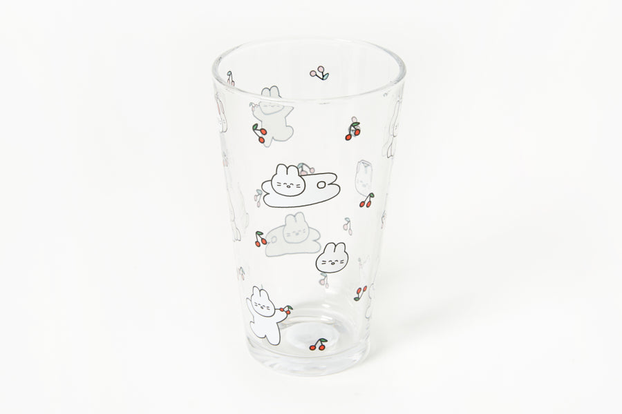 Glass Cup (480ml) - Cherry Bunny