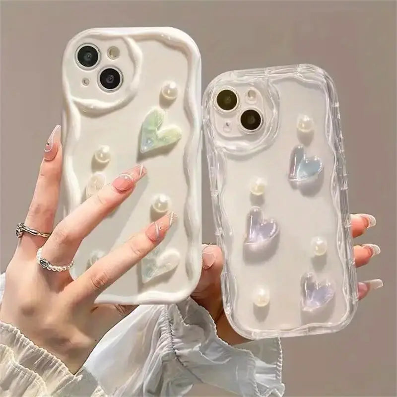 iPhone Case Wavy Edge with Heart