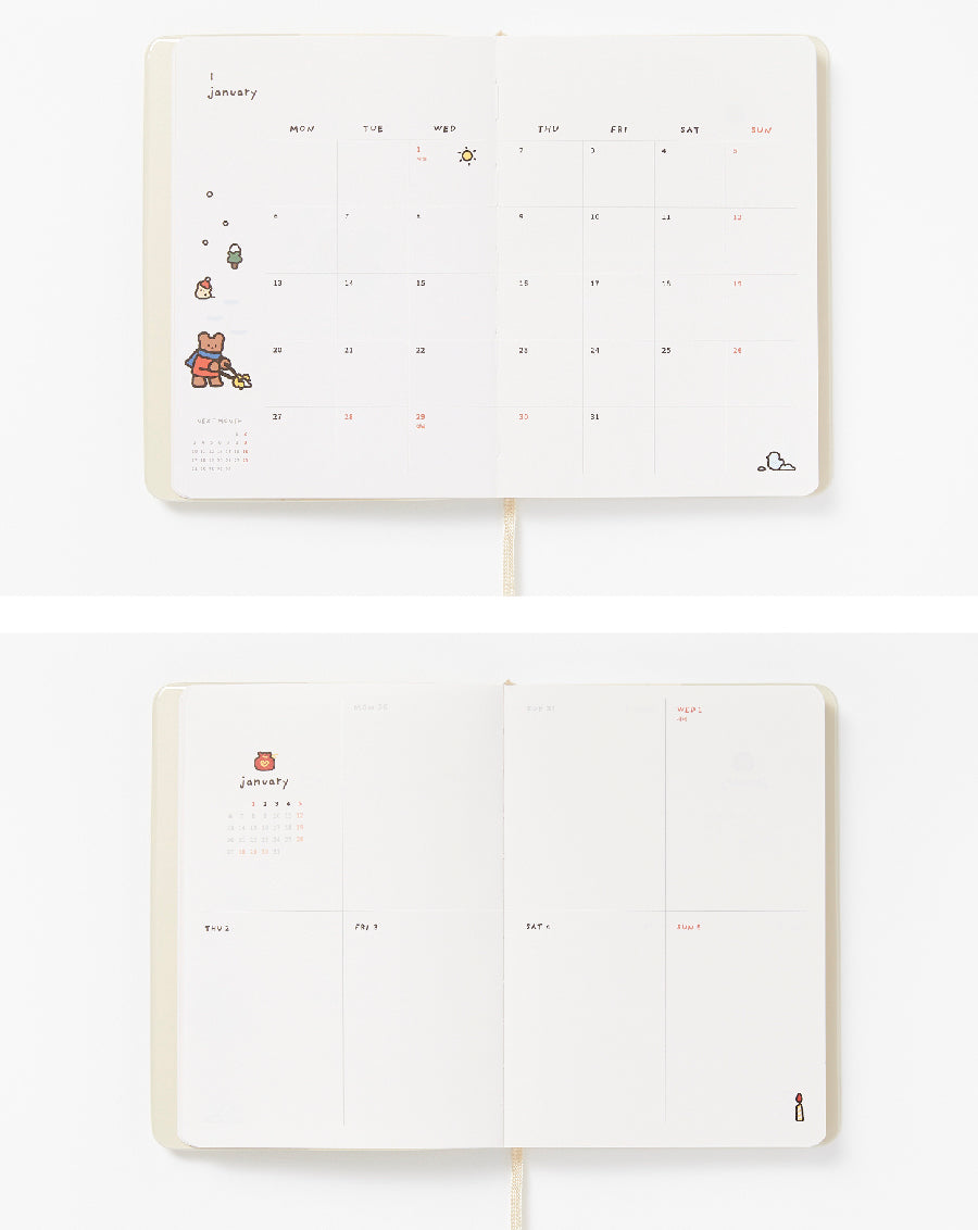 2025 My Bear Diary - Brown Bear (Ivory)