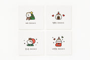 Christmas Card Set (4pc) - Hamster