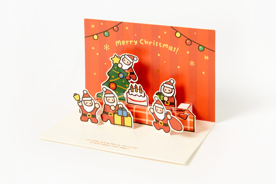 Christmas Pop-Up Card - Trio Santa