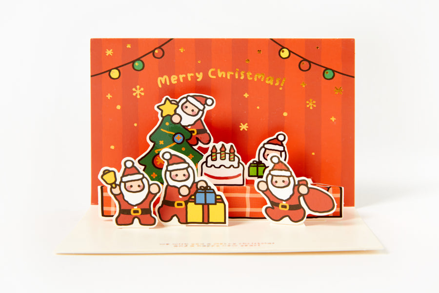 Christmas Pop-Up Card - Trio Santa