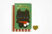 Pom Pom Christmas Card - Fluffy Cat