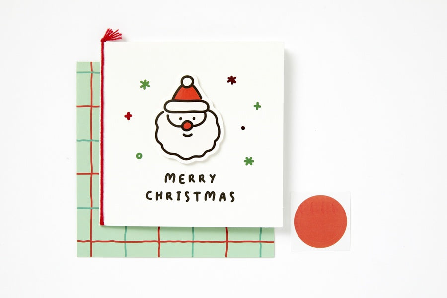 CHRISTMAS CARD SANTA FACE POP-UP