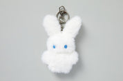 MINI KEYRING WIRE EARS WHITE RABBIT