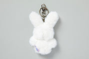 MINI KEYRING WIRE EARS WHITE RABBIT