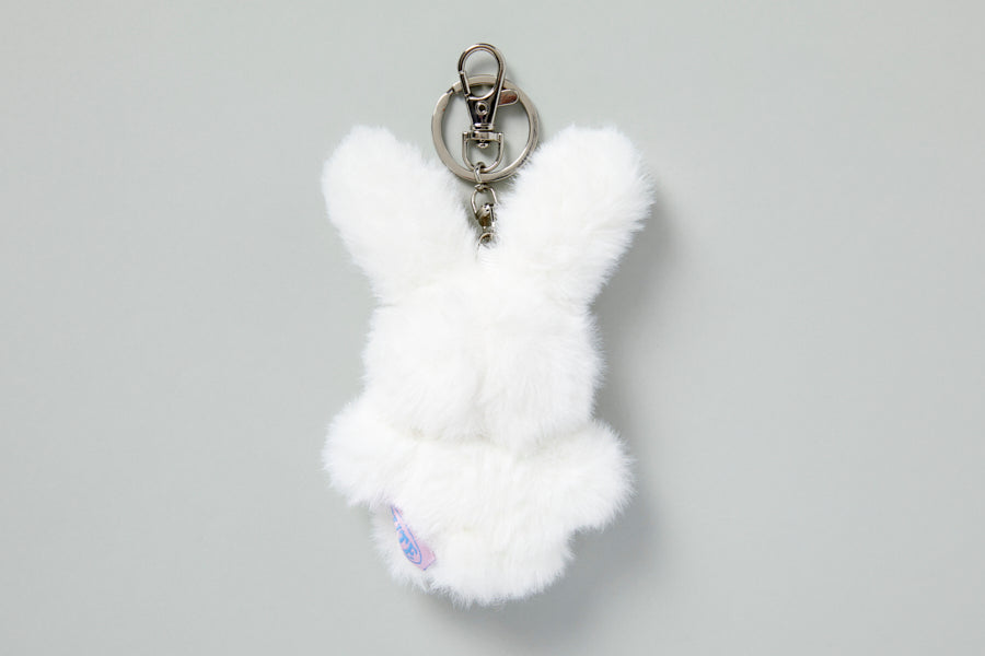 MINI KEYRING WIRE EARS WHITE RABBIT