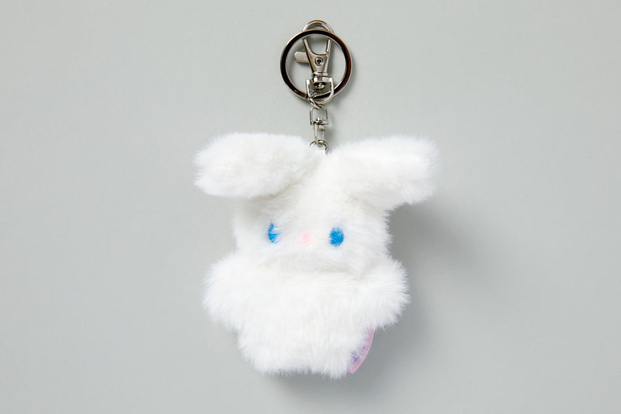 MINI KEYRING WIRE EARS WHITE RABBIT