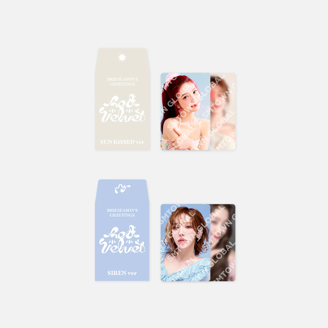 [PRE-ORDER] 2025 SM ARTIST SEASON’S GREETINGS 27 RANDOM TRADING CARD SET (Red Velvet Ver.) 2 Versions