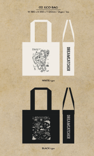 DREAMCATCHER DREAMCATCHER OFFICIAL MERCHANDISE WHITE ECOBAG