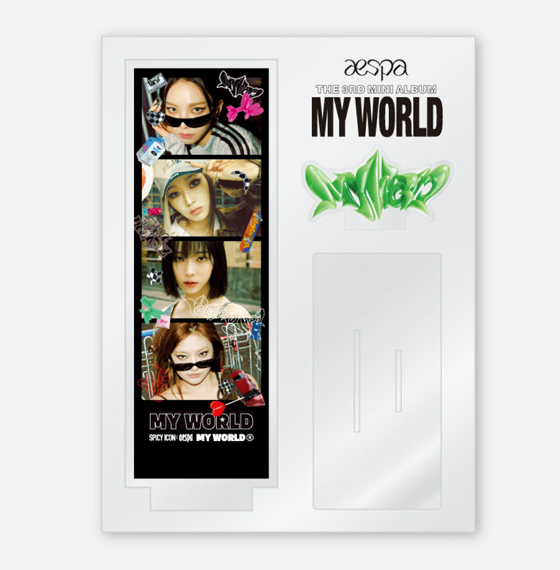 aespa Official MD "MY WORLD" 4 Cut Photo Acrylic Stand