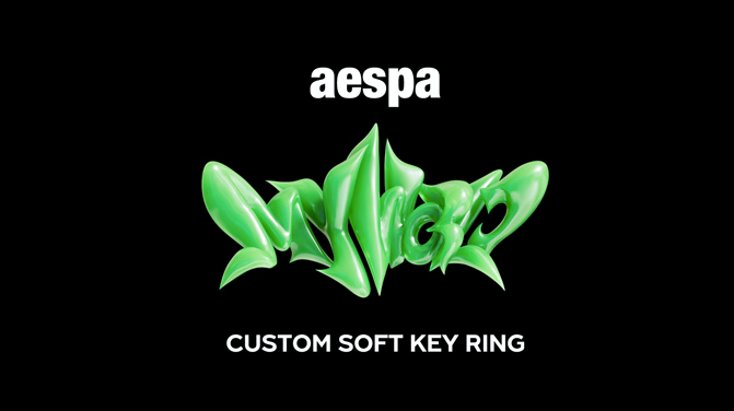 aespa Official MD "MY WORLD" Custom Soft Key Ring