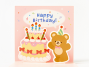 Card Pop-up Confetti Bear