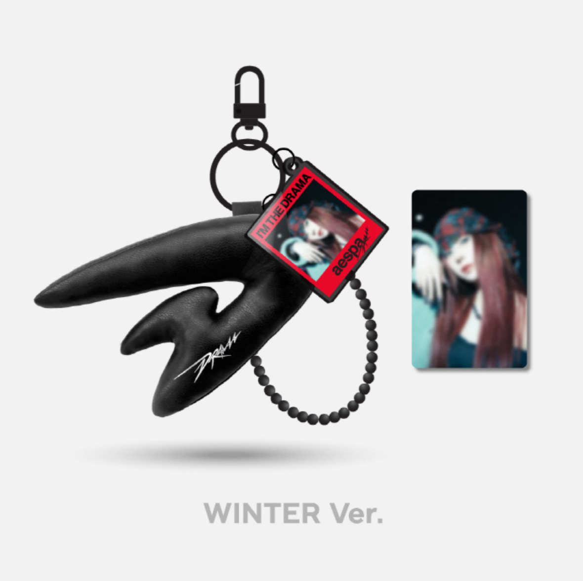 aespa Official MD "Drama" (Black) Photo Key Ring