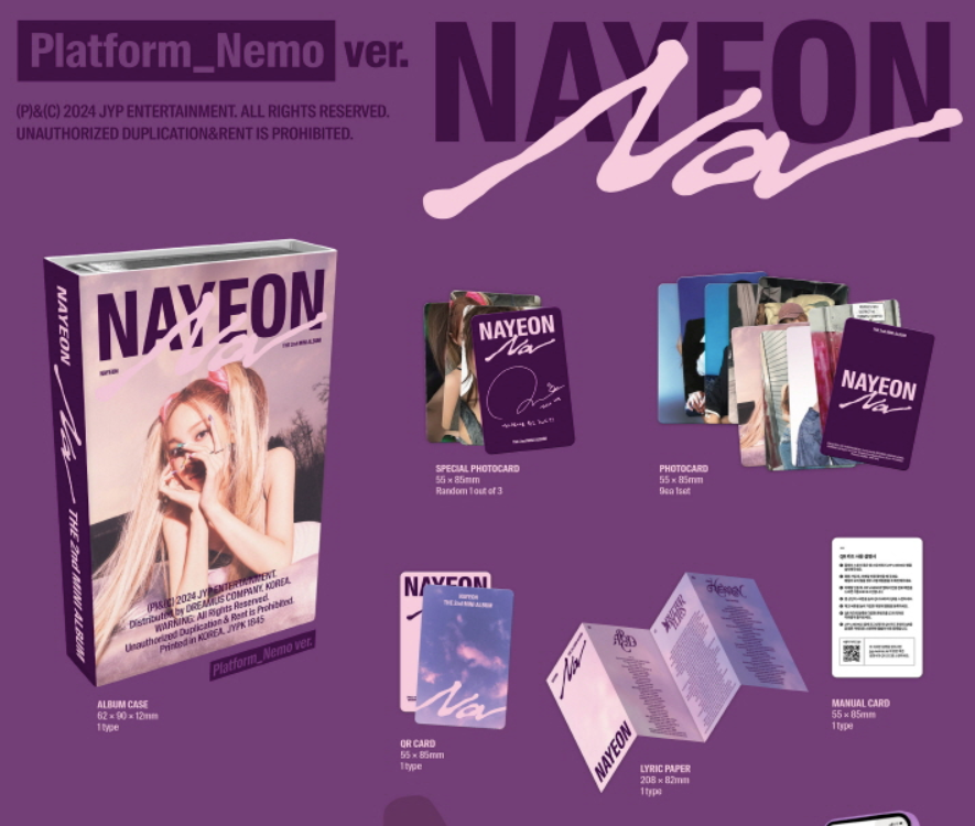 TWICE Nayeon 2nd Mini Album "NA" (Platform_Nemo Ver.)