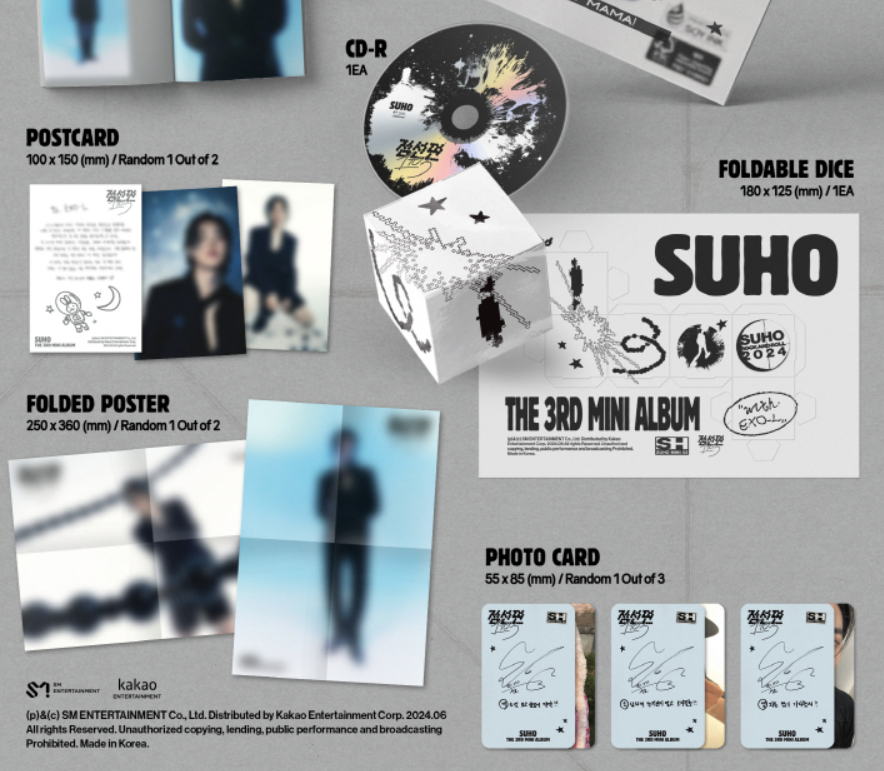 EXO SUHO 3rd Mini Album "점선면 (1 of 3)" (! Ver.)