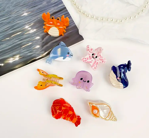 Mini Hair Clip Set of 2 Ocean