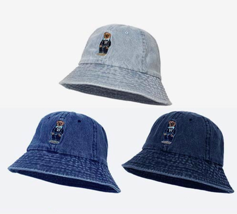 Bucket Hat Denim Bear