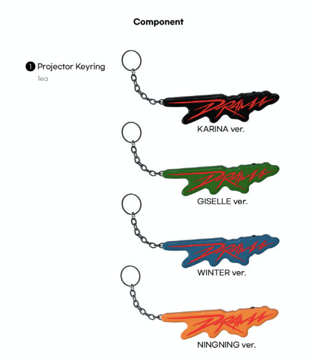 aespa Official MD "Drama" Projection Keyring