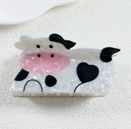 Hair Claw Clip Cow