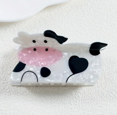 Hair Claw Clip Cow