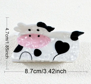 Hair Claw Clip Cow