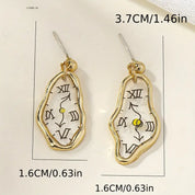 Earrings Vintage Clock