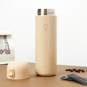 Button Tumbler (450ml) - Beige Bear