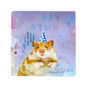 Holographic Lenticular Birthday Card - Hamster