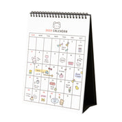 2025 Large Desk Calendar - Cat's Monthly Plan (Black)