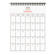 2025 Large Desk Calendar - Cat's Monthly Plan (Black)